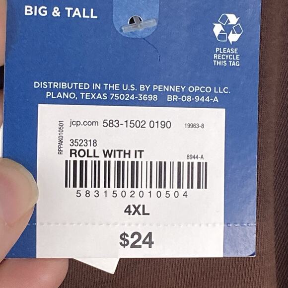 Arizona Jean Co Graphic Tee Mens Size 4XL T Shirt Brown Roll With It NEW - Picture 5 of 5